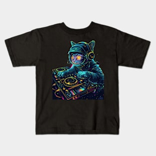 Cat DJ Fusion Kids T-Shirt